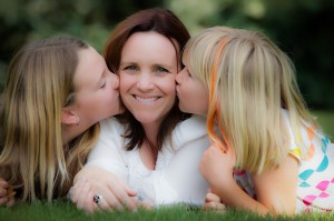 Heather Manley with her two daughters