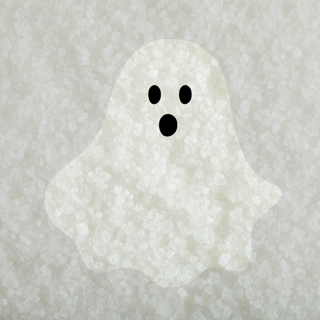 A ghost that is made of sugar